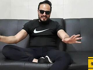 Backstage audition for a Mexican porn star