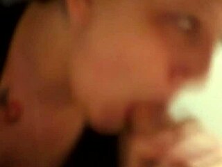 enjoying a deep blowjob with cock sucking action