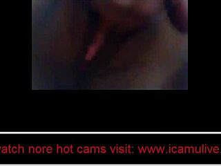 Hot girl teases herself to orgasm on webcam