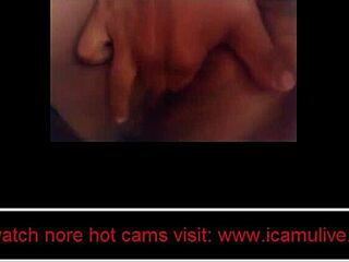 Hot girl teases herself to orgasm on webcam