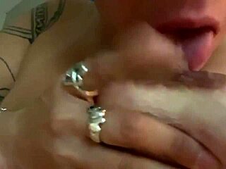 Betty showcases her amazing natural tits in detail