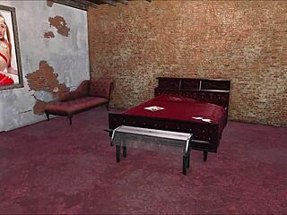 辐射4安卓女孩在女同变态动作中被机器操