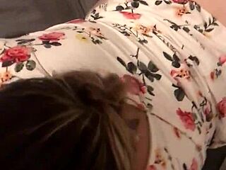 Interracial Amateur Wife Gags on Massive Black Cock at Home