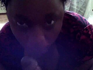 Feeling The Passion In Sloppy Ebony Oral