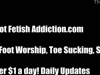 Bossy Demands Feet Worshiped in Femdom Footjob