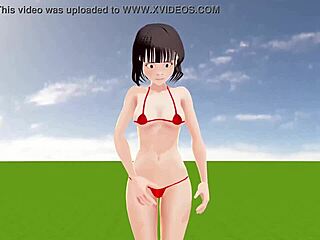 Toyota Nono in tiny bikini barely covering