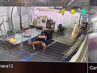 big tit milf caught masturbating at work