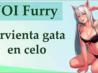 Joi session with furry hentai maid in heat