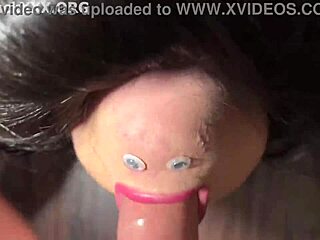 a small mouth takes on a big cock in a comic pov scene with swallowing and roughness.