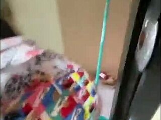 I jerk off behind my stepsister as she orders, telling her to obey me, the man, with Spanish dialogues.