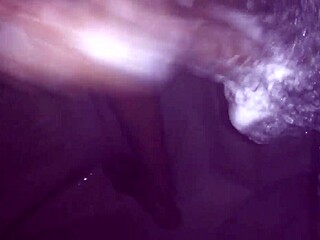 Wet shower turns into intense masturbation and cumshot session.