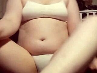 White Lingerie and Bare Feet in Homemade POV