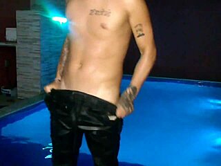 novinho flaunts his big cock and massive ass