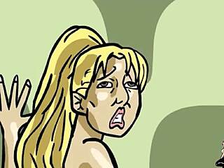 Arabiske milfer med store rumper blir knullet av BBC i tegneserie