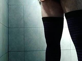 masturbating with stockings in a steamy solo session