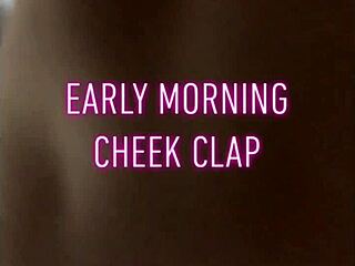 Early morning web chat with tattooed friend before parting ways