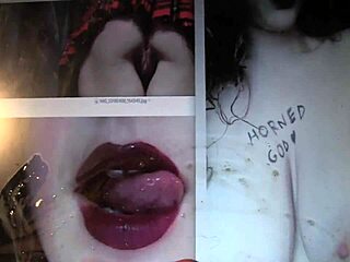 I the goddess am blowin the queens cum tribut from the horned god.