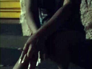 A hot married brunette offers her ass at my door while her cuckold works