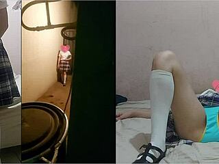 رجل كبير يغوي طالبة شابة من سينالوا في فيديو منزلي حقيقي