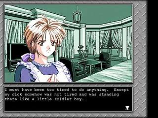 got the questions right in that old hentai game and won some sex!