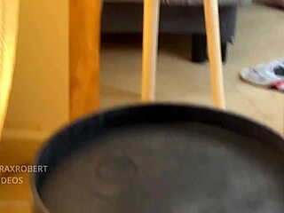 my friends fucking on the sofa while i watch from the kitchen, ending in a hot cumshot