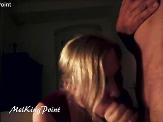 What's a stranger doing in my mouth? This milf can't resist sucking amateurs!