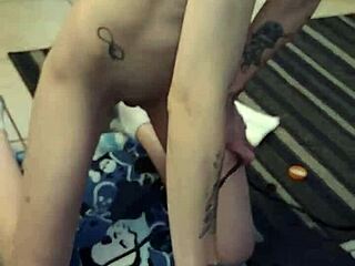 wife enjoys painting in the nude at home