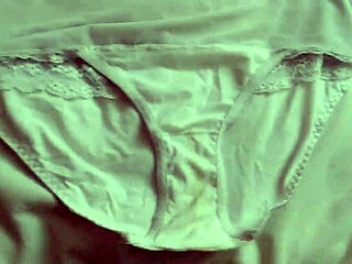 Masturbating with my girlfriend's panties in the bedroom