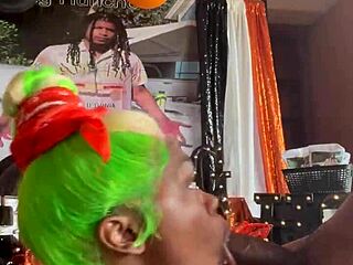 happy birthday, here's a sloppy ebony blowjob on big black cock webcam 😘 monster fun