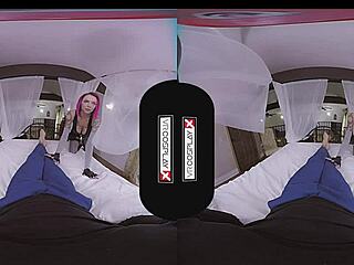 애나 벨 피크스 다이노 크라이시스 코스프레 VR 육즙 보지 박히기!