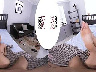 in virtual taboo, the blonde learns cryptocurrency as she sucks cock in pov scene