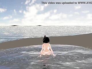 Honda Cocoa Anime Girl Introduces Herself in White Bikini