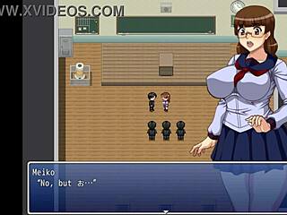 Meiko Blows Cock In Anime Hentai Game.