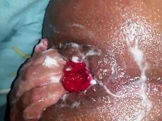 a big toy stretches my ass wide, gaping for cum 😈