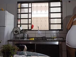 Latina MILF Rides Cowgirl While Masturbating Amateurs!