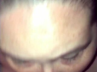 Intense basement blowjob with monster black cock deepthroat and facial