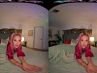 in vrallure stayntouch she gropes small tits and masturbates to orgasm