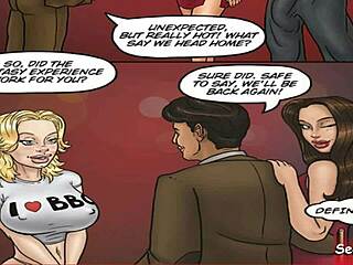 Stor-røvet kone snyder og bliver kneppet af bbc stud på swingers klub, manden ser på