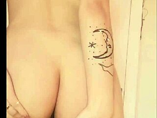 hot kawaii asian amateur with natural tits and muscular ass, teasing her pussy lips in the bedroom?