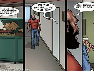 Babička vede uměleckou hodinu s extrémním deepthroatem v outdoor skupinovém komiksu, její pevný zadek krade show!