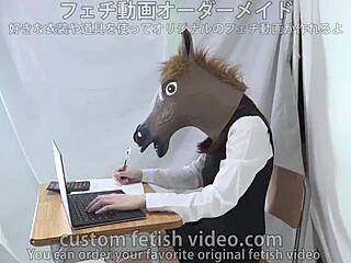 Giant balloon in pregnant woman's maternity wear