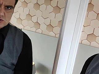 Big Gay Dick Teases Mirror With Bareback Show