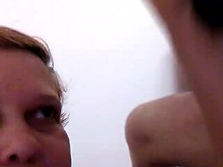 She gives a delicious blowjob to the fat blonde Latina BBW amateur. Watch her enjoy it.