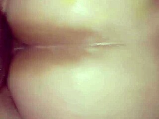 She bends over for intense doggy style anal fucking.