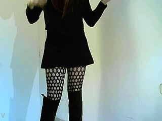 hey, check this crossdresser in black boots!