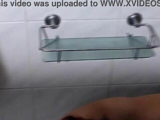 big cock fucks big ass in shower creampie