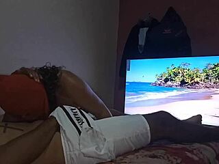 Masked Colombian Prostitute Enters Room and Sucks Cock Intensely for Orgasm