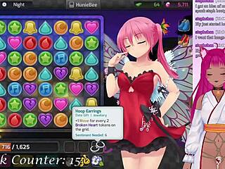 Vtuber Spanks Big Tits in Huniepop 😏
