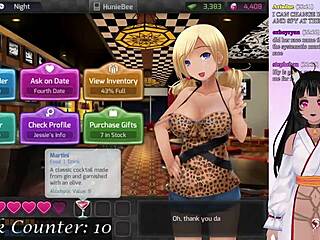 Vtuber Spanks Big Tits in Huniepop 😏