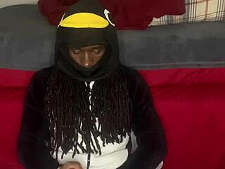 Guccicapone jerks monster cock in onesie for cumshot!